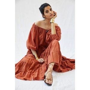 Erica Pena x Anthropologie Rust Maxi Dress NWT